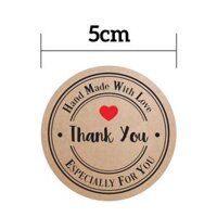 100 tem Thank You - tem cám ơn cho shop - 5cm