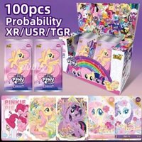 100 thẻ My Little Pony Fluttershy Pinkie Pie thẻ hiếm XR/USR/UR/SSR bộ sưu tập Rainbow Series kayou