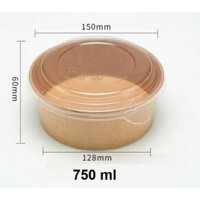 100 tô giấy 750ml ,1000ml kèm nắp