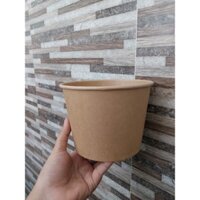 100 Tô giấy Kraft 36oz (1.100ml) + nắp nhựa PP
