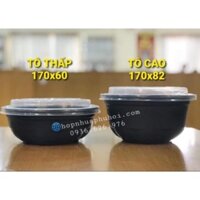 100 tô nhựa bún phở 750ml ( tô thấp kèm nắp)