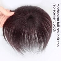 100% Tóc Con Người Mảnh Đen Và Nâu Đậm Tóc Topper Tóc Thay Thế Tóc Trắng Thoáng Khí Và Nhẹ Tóc Giả Tăng Khối Lượng Tóc Cho Người Phụ Nữ