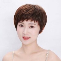 100% Tóc Con Người Phong Cách Hiện Đại Full Máy Tóc Giả Loại Thời Trang Chó Không Đều Cắn Nổ Lông Tơ Họa Tiết Tóc Giả Cho Nữ