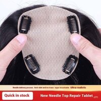 100% Tóc Con Người Tóc Đen Topper Tóc Thay Thế Bao Tóc Trắng Thoáng Khí Và Nhẹ Tóc Giả Tăng Khối Lượng Tóc Cho Người Phụ Nữ