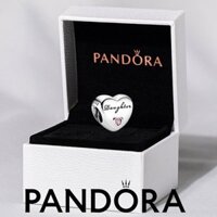 100% trang sức bạc S925 chính hãng PANDORA, vòng tay, mặt dây chuyền, charm trái tim con gái