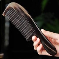 100% Tự Nhiên Yak Sừng Tóc Handmade Răng Mịn Có Tay Cầm Tròn Dài Chống Tĩnh Điện Da Đầu Kinh Tuyến Massage Đầu Bàn Chải