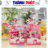 100 Túi đế giấy đựng bim bim - túi đế giấy đựng quà bánh kẹo sữa cho bé - Túi đế giấy lớn gấu dâu