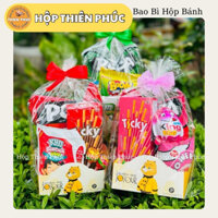 100 Túi đế giấy vuông đựng bánh tặng quà bé ngày 1/6 - bánh cookie - Túi đựng bánh su kem - bánh ngọt