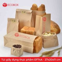 100 Túi Đựng Thực Phẩm Màu Nâu - EFT4A - 27x20x11 cm