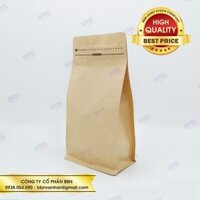 100 Túi giấy kraff đáy bằng zipper pocket 500gr size 13x26.5cm.