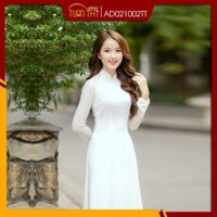 [100% Uy tín] Áo dài lụa Thái Tuấn có họa tiết cao cấp, áo dài học sinh may sẵn kèm quần chuẩn form thanh lịch