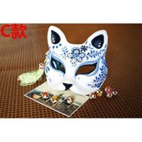 [100% vẽ tay thủ công]  Mặt nạ cáo vẽ_21(Mask fox_cosplay)