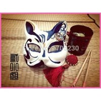 [100% vẽ tay thủ công]  Mặt nạ cáo vẽ_23 (Mask fox-cosplay)