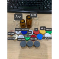 100 vỏ chai lọ đựng dung dịch thuốc tiêm, lọ thủy tinh đựng thuốc tiêm, thuốc gà đá, thuốc thú y thủy sản 5-10ml