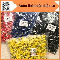 1000 Đầu cos kim rỗng E6012, đầu cos pin, cos tròn, cos thông, đầu cos nối dây điện dùng cho dây 6mm