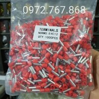 1000 đầu cos pin rỗng E4012 dùng cho dây 4mm2