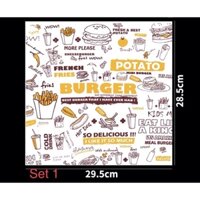 1000 Giấy gói Hamburger chống thấm dầu 29x29 cm