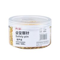 1000 miếng ghim bầu treo thẻ nhỏ vàng, ghim nhãn cửa hàng quần áo, ghim cố định quần áo, kẹp giấy an toàn lớn, hộp lưu trữ, đồ dùng văn phòng bán buôn