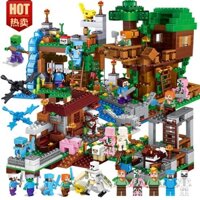 1.000 Miếng Tương Thích Lego Khai Thác Thủ Công Series Đồ Chơi Làng Nhà Tổ Chức Hang Giáo Dục Trẻ Em Nhà Nước Khối Xây Dựng