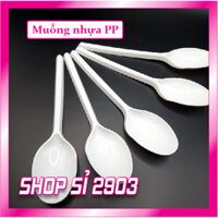 1000 muỗng ( 10 bịch ) nhựa cao cấp dùng 1 lần