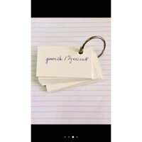1000 thẻ flashcard trắng kích thước 5x8cm vuôngCông dụng: Dùng để học Tiếng Anh, Tiếng Nhật, Tiếng Hàn, Tiếng Trung