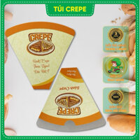 1000 Túi giấy đựng bánh Crepe🌼 Có nilông & KO Nilong chống dính🦜
