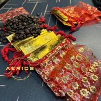 1000 Vỏ Túi Thơm Đựng Quà Tặng Sáp Thơm, Túi Voan Đỏ Dây Rút Vỏ Túi Đựng Hạt Cà Phê Treo Xe Thơm Phòng