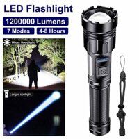 1000000 Lumens LED Flashlight Zoom Light Super Bright Magnetic Rechargeable Torch
