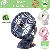 10000mAh Quạt kẹp bàn Mini dung tích , 5 chế độ gió, Quạt điện xoay 720 có đèn ngủ & pin sạc tiện lợi