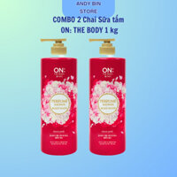 1000ML COMBO 2 Chai Sữa tắm dưỡng ẩm hương nước hoa On: The Body Perfume Classic Pink 1000g