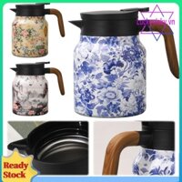 1000ml Hoa Họa Tiết Ấm Trà Tích Hợp Nồi Cà Phê Nóng Mini Cho Đồ Uống Nóng