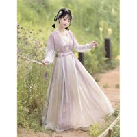[1005 Đánh Giá Tích Cực] Đầm Beizi Hanfu Đổ Mực Nguyên Bản Thời Đại Đường Cho Phụ Nữ, Áo Sơ Mi Ngắn Cổ Tròn, Tay Lửng, Dài Đến Eo, Trang Phục Hàng Ngày Mùa Hè Nhẹ Nhàng