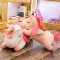 100/80CM Gấu bông gối ôm ngựa kỳ lân ngựa pony vải co dãn 4 chiều hàng cao cấp