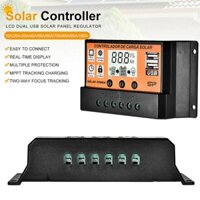 100A LCD MPPT/PWM solar panel voltage regulator charging controller dual USB