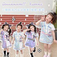100cm-150cm sanrio Đầm Cho Trẻ Em Bé Gái Hoạt Hình Dễ Thương kuromi Váy Cho Bé Gái cotton Cho Bé Gái Thiếu Niên Cinnamoroll Đầm 24S273