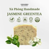 [100g] Xà phòng handmade từ dầu Olive-Jasmine Greentea- Dùng cho mặt và toàn thân