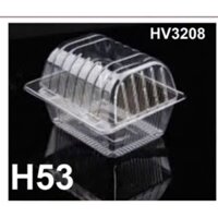 100Hộp Nhựa H53 trong suốt  Đựng Bánh Bao, Bánh Bông Lan