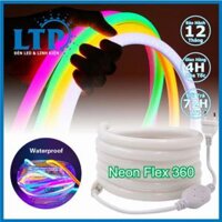 [100m] Đèn Led Dây Ống Neon Flex 220V ống tròn 360 ngoài trời chống nước