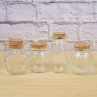 100ml Nhỏ Trong Suốt Hiển Thị Lọ Thủy Tinh Chai Wish Lọ Hộp Đựng Có Nút Chặn Nút Chai / Chúc Chai Thủy Tinh Trong Suốt