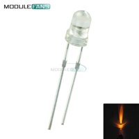 100PCS 5mm Round Yellow Water Clear LED Light Diodes Kit Lamp 1.8V-3.4V High Power Supper Bright Bulb