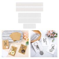 100Pcs Keychain Display Cards with Self Sealing Bags for Selling Necklace Chain Holder - White