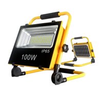 100W 5000LM LED Work Light, Rechargeable Portable Waterproof Solar LED Flood Lights for Outdoor Camping Hiking Emergency Car Repairing and Job Site...