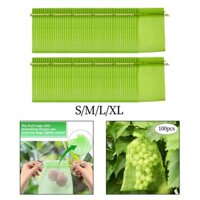 100x Túi Bảo Vệ Trái Cây Lưới Có Thể Tái Sử Dụng Bảo Vệ Trái Cây Dây Rút Túi Lưới Cho Cây Ăn Quả Veggies Vườn Rau Nho