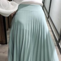 10.10 😍 🌸 🍀 9.9 Chân váy H&M màu xanh ngọc (Pleated Skirt) .. Đẹp . .