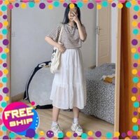 10.10 Ảnh thật - Chân váy dài voan tầng .