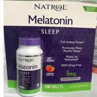🍀10.10 . Gummies hỗ trợ ngủ ngon Natrol Melatonin 5mg 250 Viên ( Hàng có sẵn) . ..