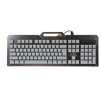 104 Keys  Ergonomic Backlit Gaming Mechanical USB Wired Keyboard - Silver Black
