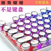 104 Phím Mạ Điện Punk Keycap Retro Mờ Bàn Phím Cơ Keycap Ngữ Âm Nga Thái Tiếng Anh Màu Phù Hợp Với Cá Tính