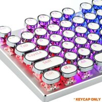 104 Phím Tròn Retro Keycaps Double Shot Tự Làm Máy Đánh Chữ Keycap Cho Đèn Nền Bàn Phím Cơ Tròn Nắp Phím - WHITE, WHITE