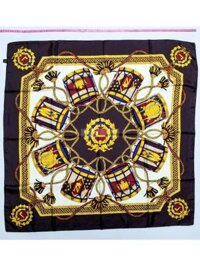 1048-Khăn-Lancel drums pattern scarf (~88cm x 88cm)